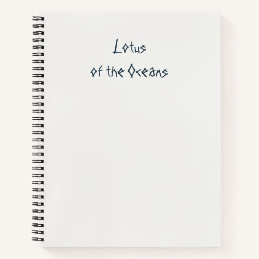 Lotus of the Oceans Notebook Notizblock (Vorderseite)