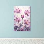 Lotus – Oil Painting Leinwanddruck (Insitu (Holzboden))