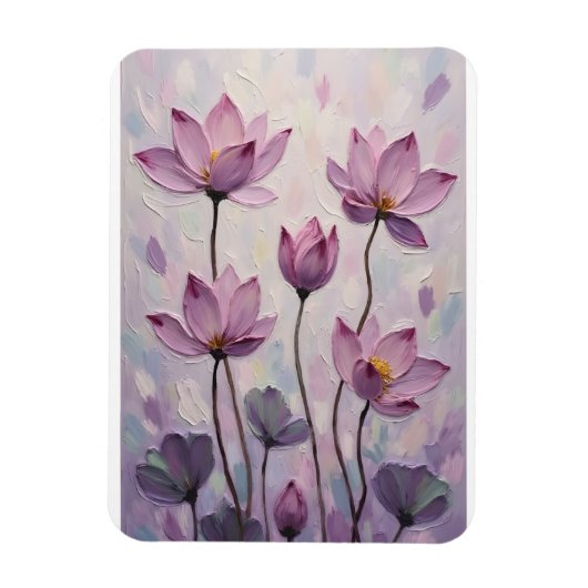 Lotus – Ölmalerei Magnet (Vertikal)