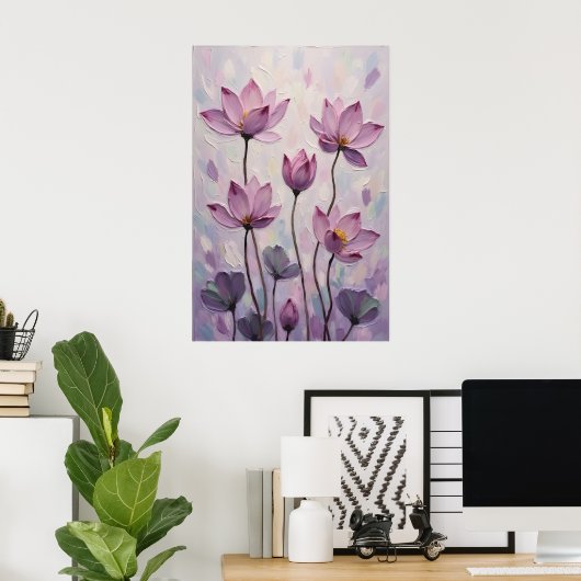 Lotus – Ölmalerei Poster (Heimbüro)
