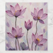 Lotus – Ölmalerei Weinetikett (Einzelnes Label)
