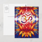 Lotus OM Art Postkarte (Vorne/Hinten)