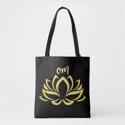 Lotus Om Gold Tasche (Vorderseite)