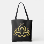 Lotus Om Gold Tasche (Rückseite)