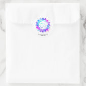 *~* Lotus OM Mandala Spirituelle Om Symbol Blumen Runder Aufkleber (Tasche)