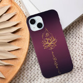 Lotus & Om - Personalisierter Name Minimalistisch Case-Mate iPhone Hülle