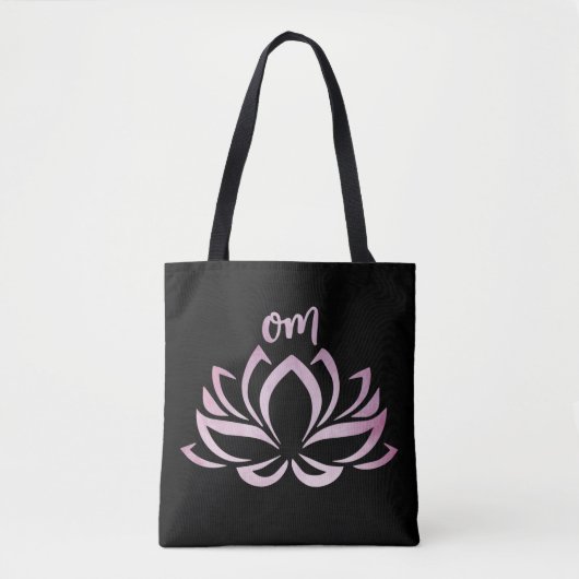 Lotus Om Pink Totbeutel Tasche (Vorderseite)