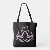 Lotus Om Pink Totbeutel Tasche (Rückseite)
