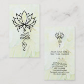 *~* Lotus Ombre Yoga Sacred Geometry Nirvana Visitenkarte (Vorne/Hinten)