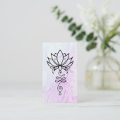 *~* Lotus. Ombre Yoga Sacred Geometry Nirvana Visitenkarte (Stehend Vorderseite)