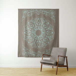 Lotus on Beach - Tapestry Wandteppich