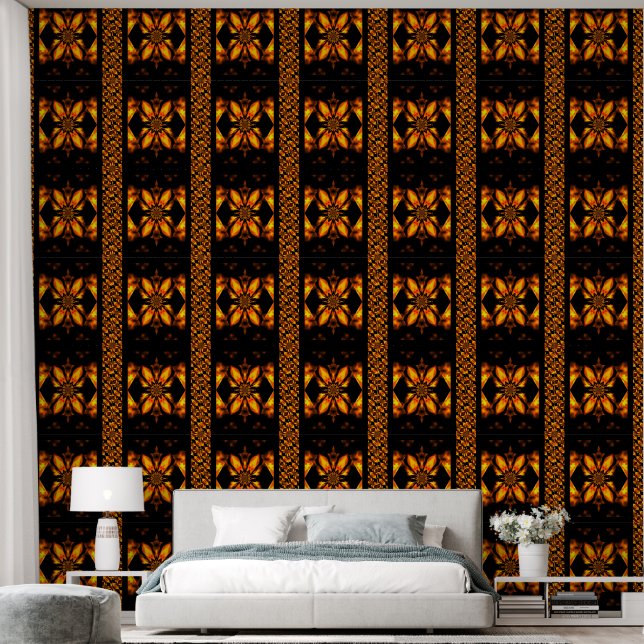 Lotus Orange 2 Tapete (Schlafzimmer)
