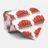 Lotus-Orange Krawatte (Gerollt)