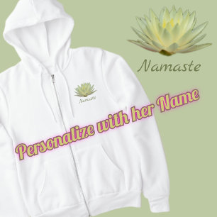 Lotus Pastel Gelbe Wasserlilie Floral Namaste Hoodie