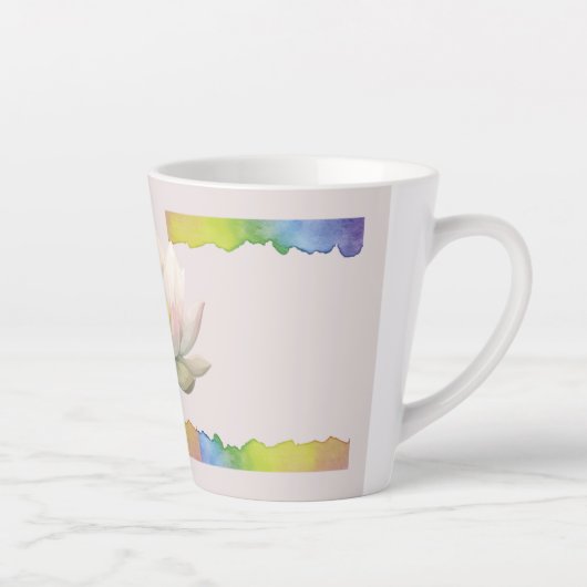 "Lotus Pastel Latte Tasse - Serene und Elegant Des (Rechts)