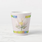 "Lotus Pastel Latte Tasse - Serene und Elegant Des (Vorderseite)