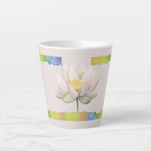 "Lotus Pastel Latte Tasse - Serene und Elegant Des