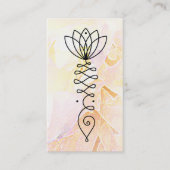 *~* Lotus Pastel Peony Healer Massage Reiki Yoga Visitenkarte (Vorderseite)