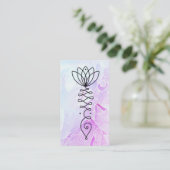 *~* Lotus Pastel Peony Massage Yoga Reiki Healer Visitenkarte (Stehend Vorderseite)