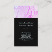 *~* Lotus Pastel Peony Massage Yoga Reiki Healer Visitenkarte (Rückseite)
