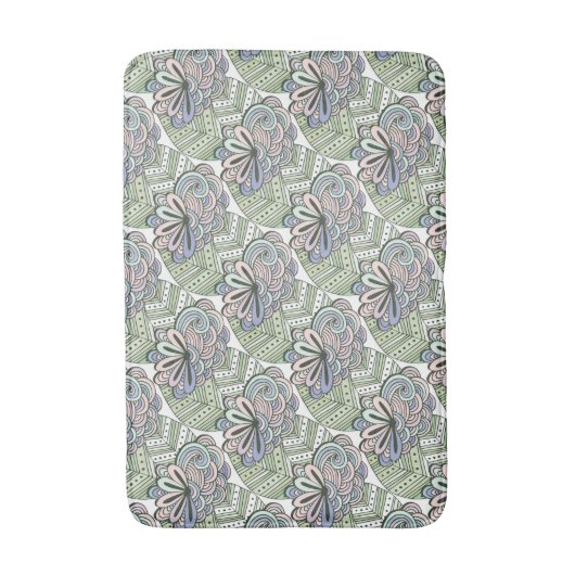 Lotus Pattern Badematten (Vorderseite Vertikal)