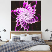 Lotus Pattern Glass Art 1A Leinwanddruck (Insitu (Schlafzimmer))