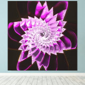 Lotus Pattern Glass Art 1A Leinwanddruck (Insitu (Holzboden))