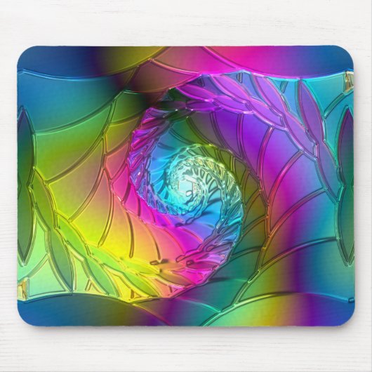 Lotus Pattern Glass Art 2A Mousepad (Vorne)