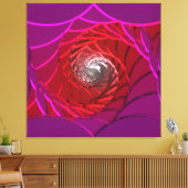 Lotus Pattern Glass Art 2B Leinwanddruck (Insitu (Wohnzimmer))