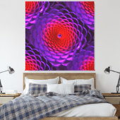 Lotus Pattern Glass Art 3A Leinwanddruck (Insitu (Schlafzimmer))