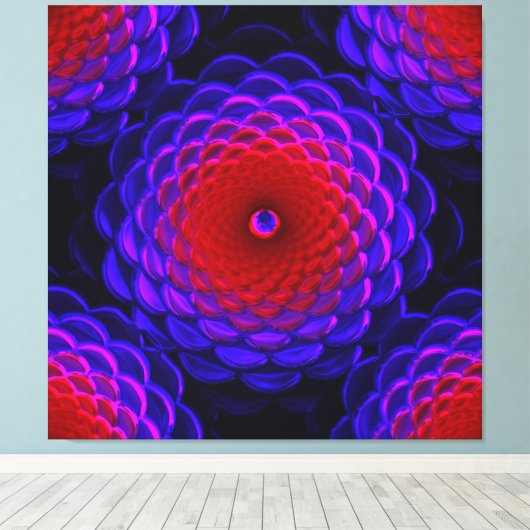 Lotus Pattern Glass Art 3B Leinwanddruck (Insitu (Holzboden))