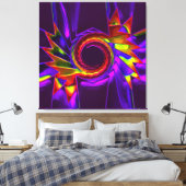 Lotus Pattern Glass Art 4 Leinwanddruck (Insitu (Schlafzimmer))