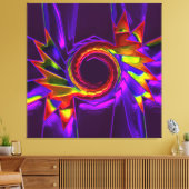 Lotus Pattern Glass Art 4 Leinwanddruck (Insitu (Wohnzimmer))