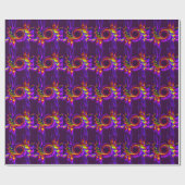 Lotus Pattern Glass Art 4 Wrapping Paper Geschenkpapier (Flach)