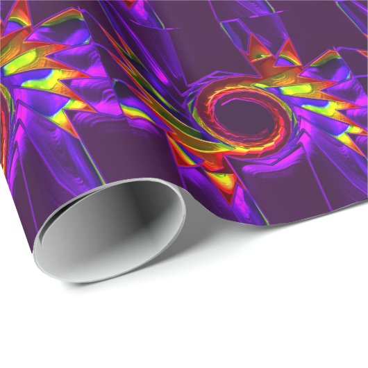 Lotus Pattern Glass Art 4 Wrapping Paper Geschenkpapier (Rolleneckpunkt)