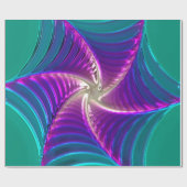 Lotus Pattern Glass Art 5a Wrapping Paper Geschenkpapier (Flach)