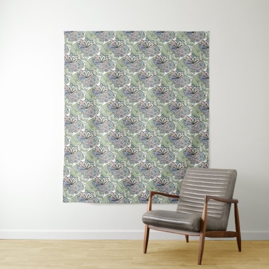 Lotus Pattern Tapestes Wandteppich (Beispiel)
