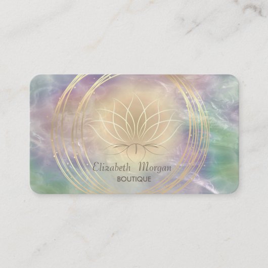 Lotus Pearl Holographic Visitenkarte (Vorderseite)