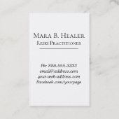 *_* Lotus Peony Heart Nirvana Massage Reiki Yoga Visitenkarte (Rückseite)