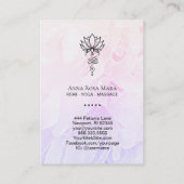 *~* Lotus Peony Nirvana Sacred Geometry Visitenkarte (Rückseite)