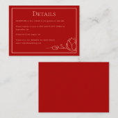 Lotus Personalisiert Wedding Details Eintrittskart Begleitkarte (Vorne/Hinten)