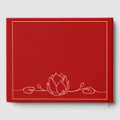 Lotus Personalisiert Wedding Guestbook Gästebuch (Rückseite)
