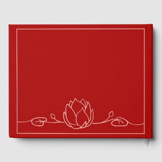 Lotus Personalisiert Wedding Guestbook Gästebuch (Rückseite)