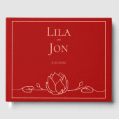 Lotus Personalisiert Wedding Guestbook Gästebuch (Vorderseite)