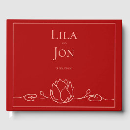 Lotus Personalisiert Wedding Guestbook Gästebuch