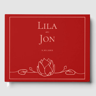 Lotus Personalisiert Wedding Guestbook Gästebuch
