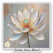 ‚Lotus Petals Unfold‘ Aufkleber (Vorderseite)