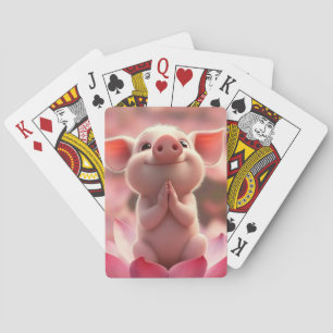 Lotus piglet of Bliss Spielkarten