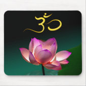 Lotus/Pink+Magenta+Om, DIREKT-Text Mousepad (Vorne)