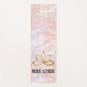 Lotus Pink Marble Typografy Glitzer Elegant Yogamatte (Vorderseite)